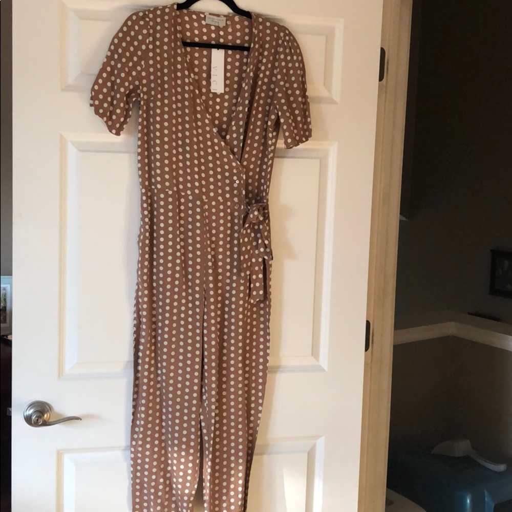 Vici tie waist jumpsuit